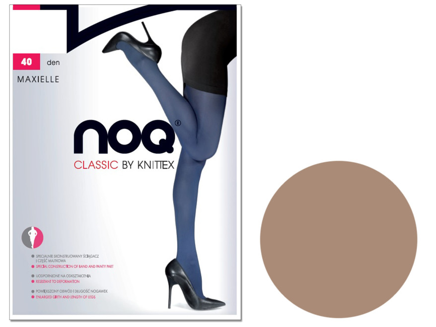 Collants Maxielle Grande Taille en Microfibre 40 Deniers Lisse, Mat, Semi-Opaque