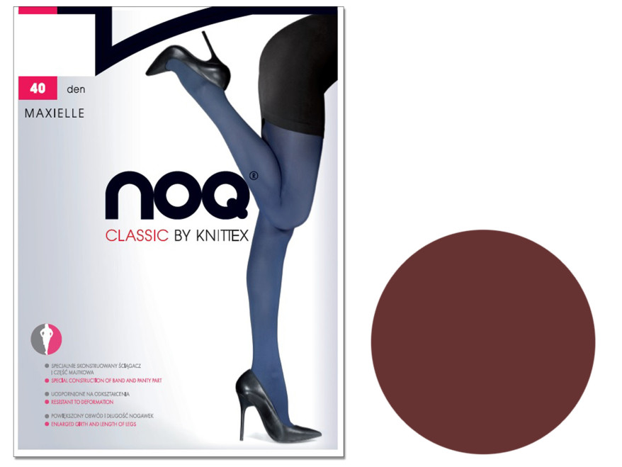Punčocháče z mikrovlákna Maxielle Plus Size 40 Denier hladké, matné, poloprůhledné