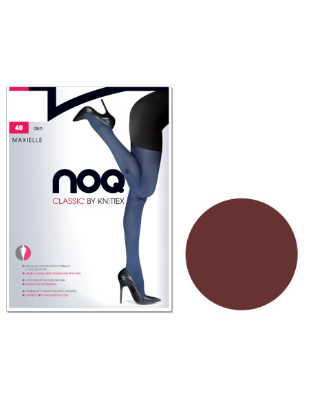 Dresuri Maxielle Plus Size din microfibră 40 Denier netede, mate, semi-opace
