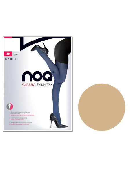 Punčocháče z mikrovlákna Maxielle Plus Size 40 Denier hladké, matné, poloprůhledné
