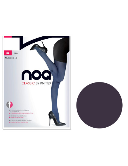 Dresuri Maxielle Plus Size din microfibră 40 Denier netede, mate, semi-opace