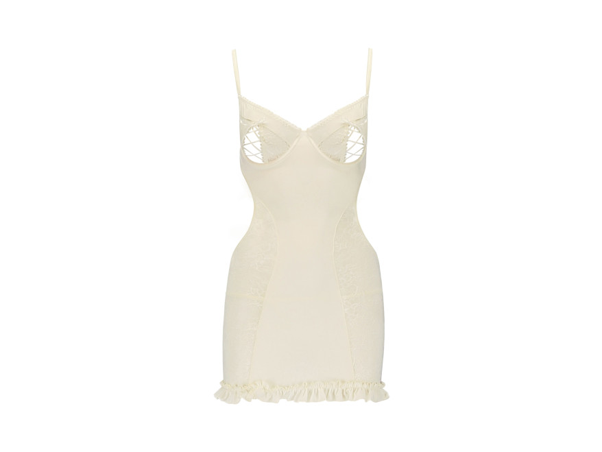 Bianca Passion ecru nightdress with lace