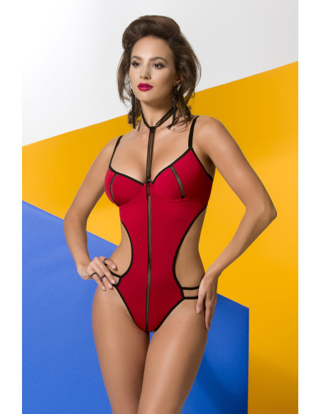 Raudonas „Coline“ bodis su juoda apdaila