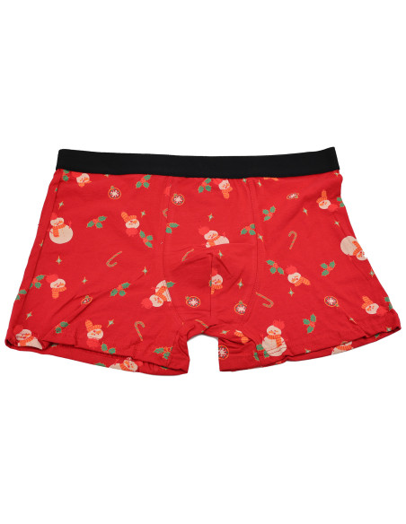 Men's red snowman boxer briefs