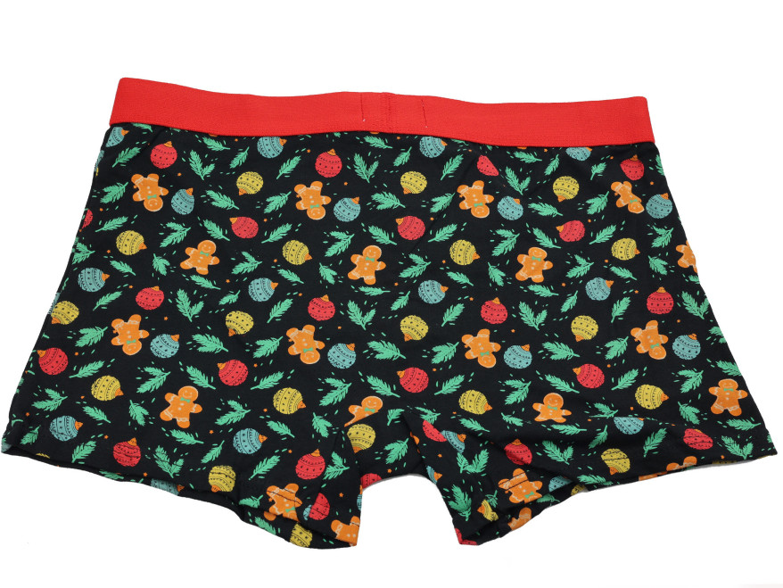 Férfi karácsonyi boxeralsó gömbdíszekkel