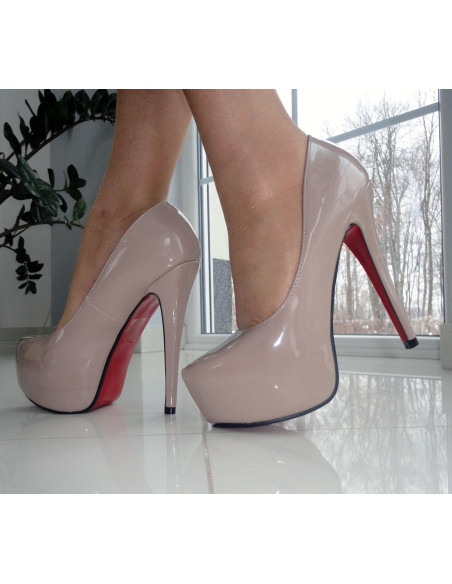 ECRU VERNISH PINS PLATFORM HIGH - 1