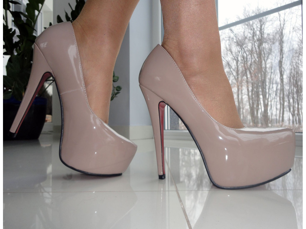PINS LACQUER ECRU HIGH PLATFORM - 4