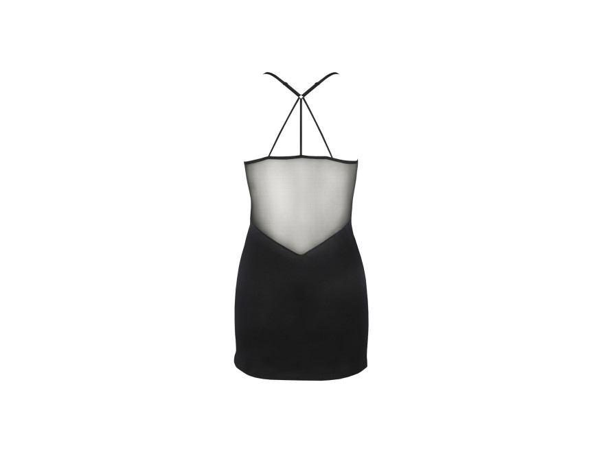 Nuisette noire à haut en tulle