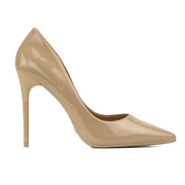 Nude10 cm Beige Women's Patent Leather High Heels