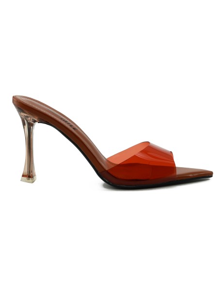 Transparente Damen-Flip-Flops mit 10 cm Stiletto-Absatz