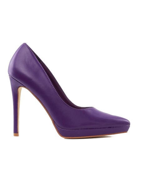 Lila platform tűsarkú matt öko bőr 11 cm