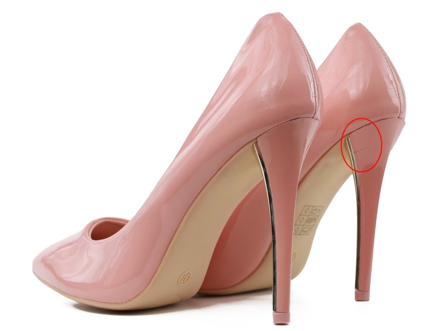 OUTLET Pink patent leather 4-inch stiletto heels