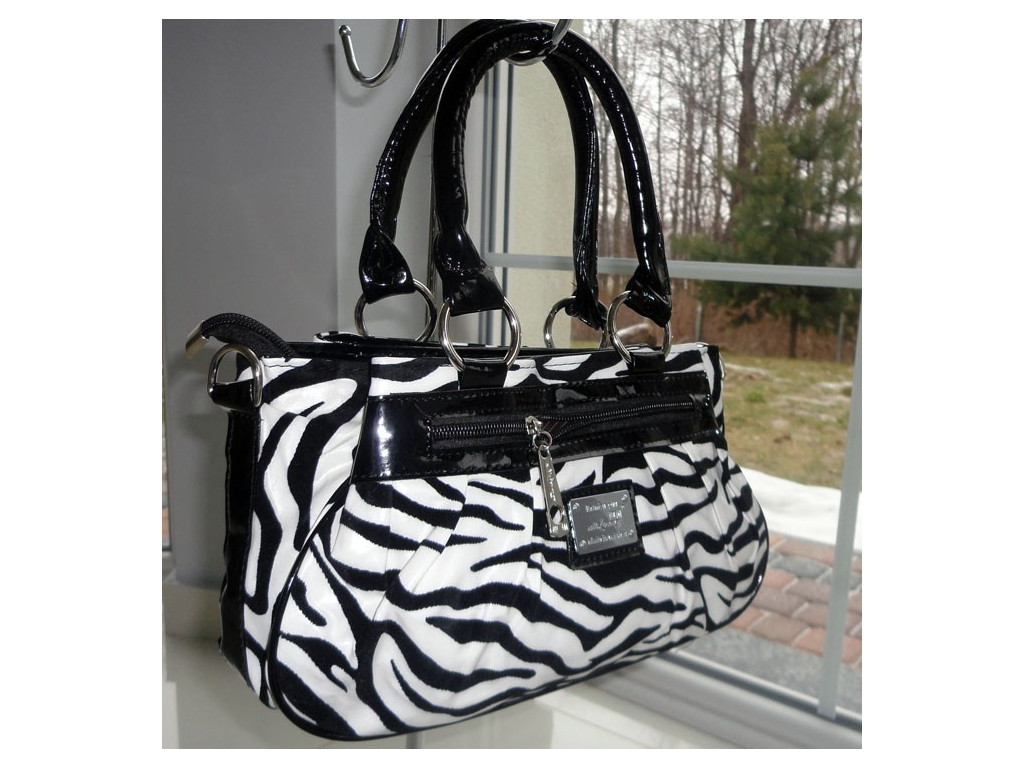 ZEBRA CROSSBODY BAG BÍLÁ ČERNÁ