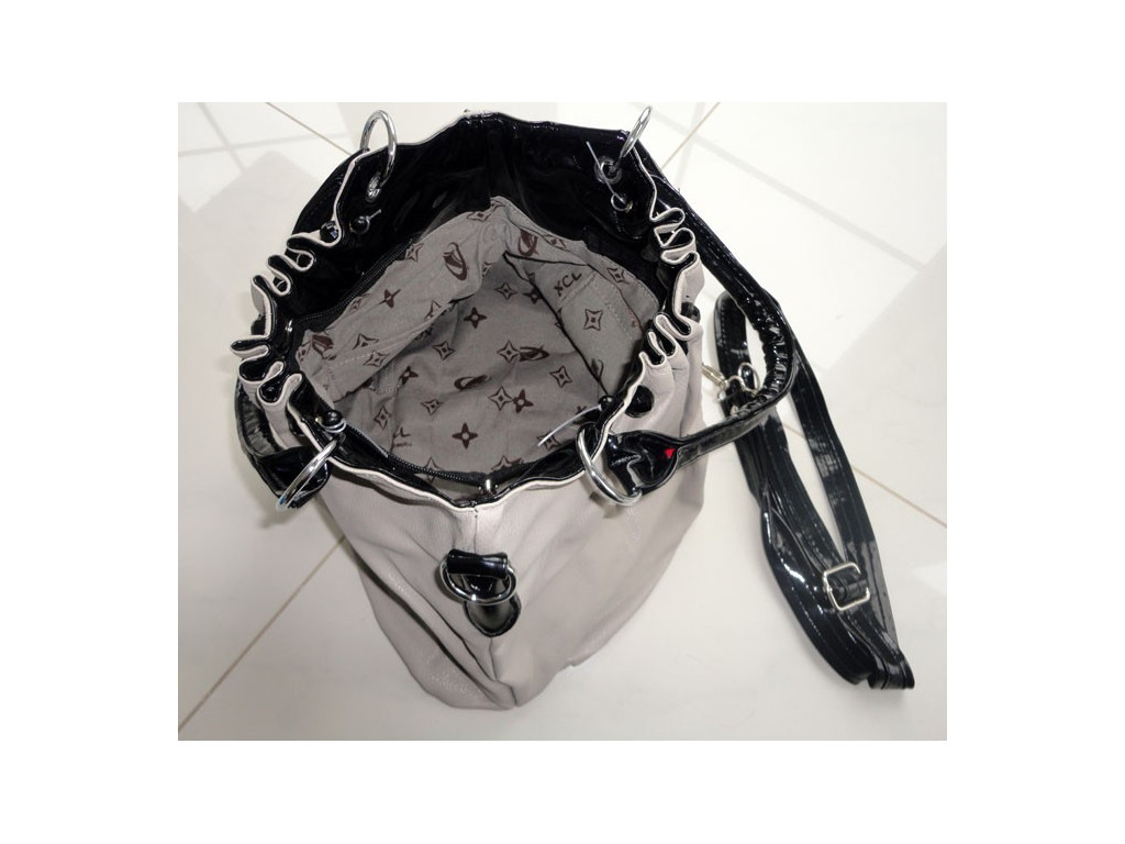 TOREBKA DAMSKA BEŻOWA WOREK DUŻA A4 