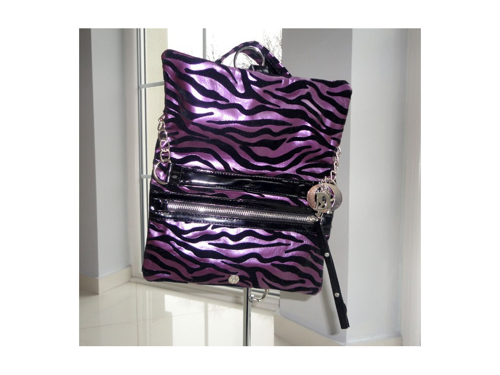 TOREBKA ZEBRA LISTONOSZKA FIOLETOWA CZARNA