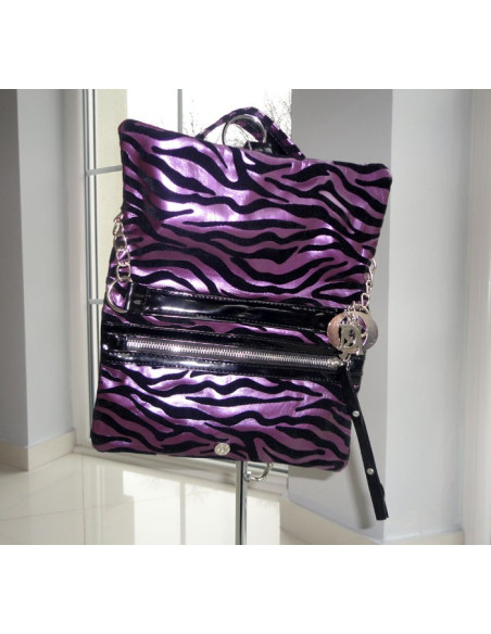 TOREBKA ZEBRA LISTONOSZKA FIOLETOWA CZARNA