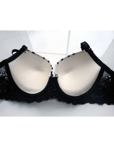 SPODNÍ PRÁDLO SADA BÉŽOVÁ ČERNÁ POLKA DOT THONG