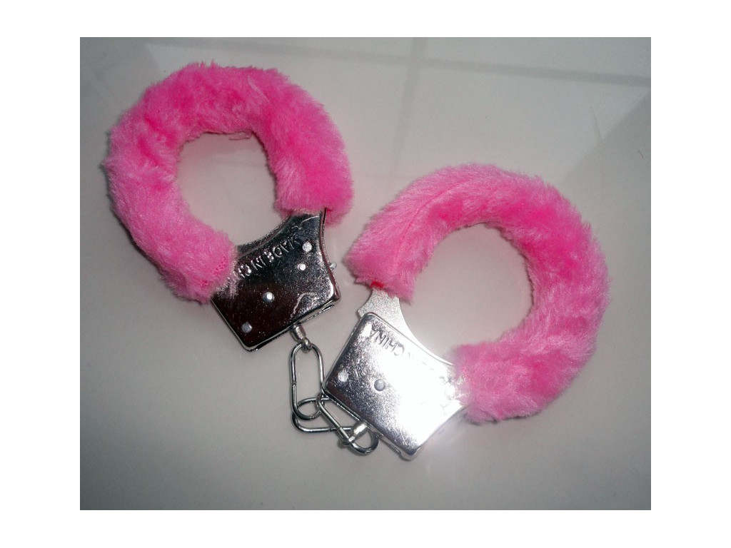 Pink cuffs with a can of sexy BDSM - 2