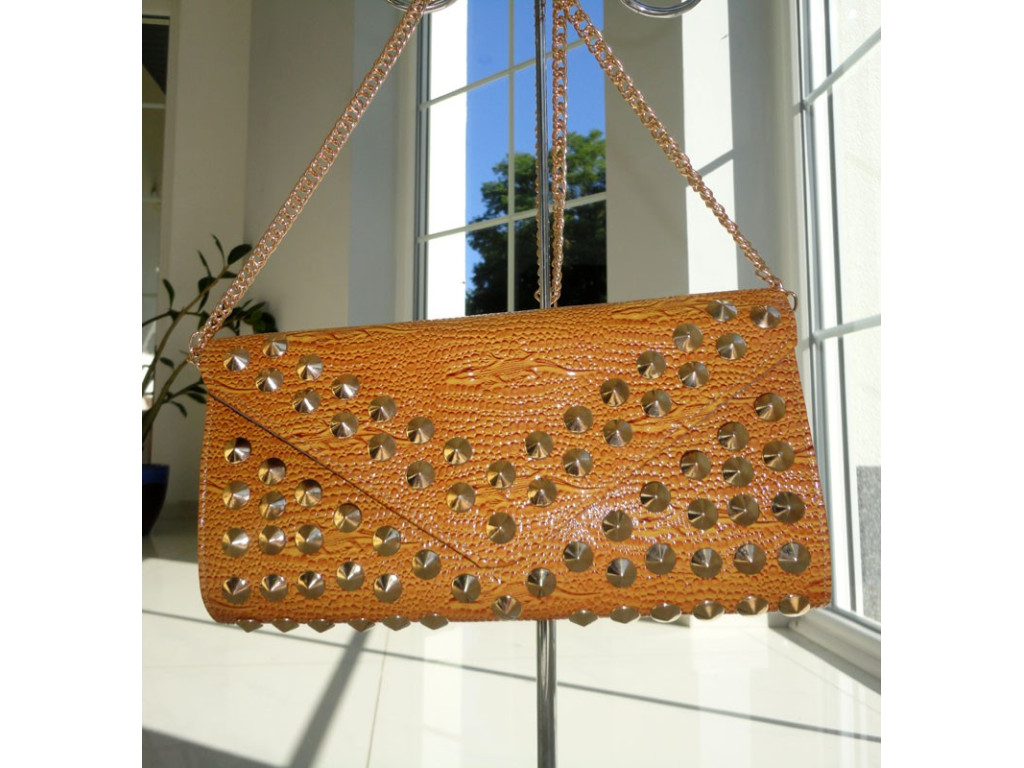 TASCHE BRAUNE ÖKOLEDER-NIETENNIETEN UMSCHLAG - 2
