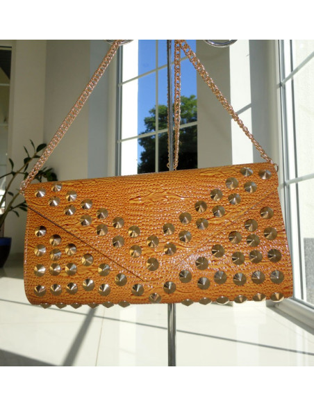 TASCHE BRAUNE ÖKOLEDER-NIETENNIETEN UMSCHLAG - 2