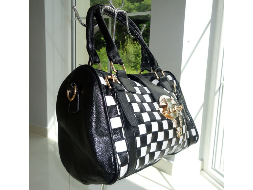 BAG A WHITE CHECKERED BLACK CHECK - 2