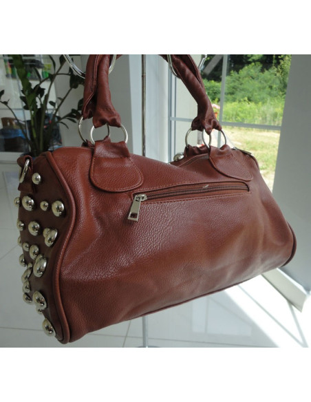 TASCHE TASCHE BRAUN Nieten SILBERSTÜTZEN - 3