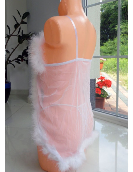 CHEMISE DE NUIT JUPON BLANC BOITE SEXY S M L - 3