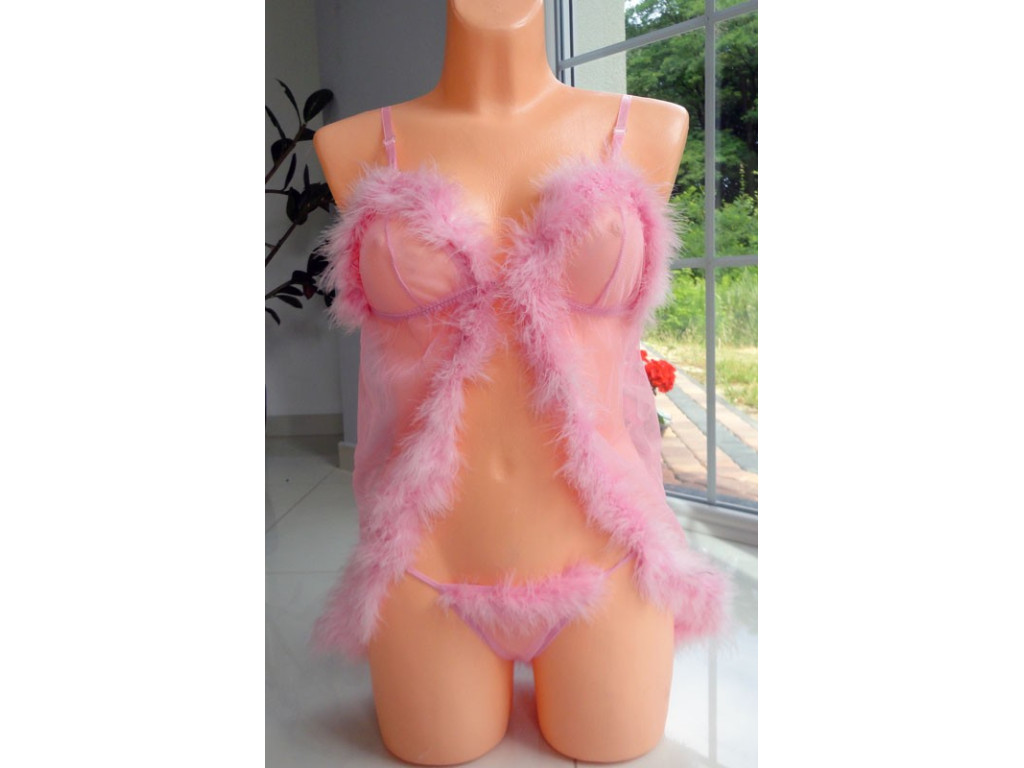 NIGHTDRESS HALK LIGHT PINK CANS SEXY