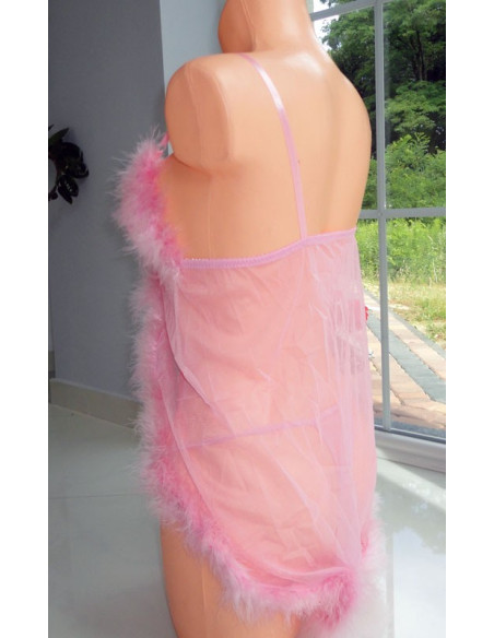 NIGHTDRESS HALK LIGHT PINK CANS SEXY