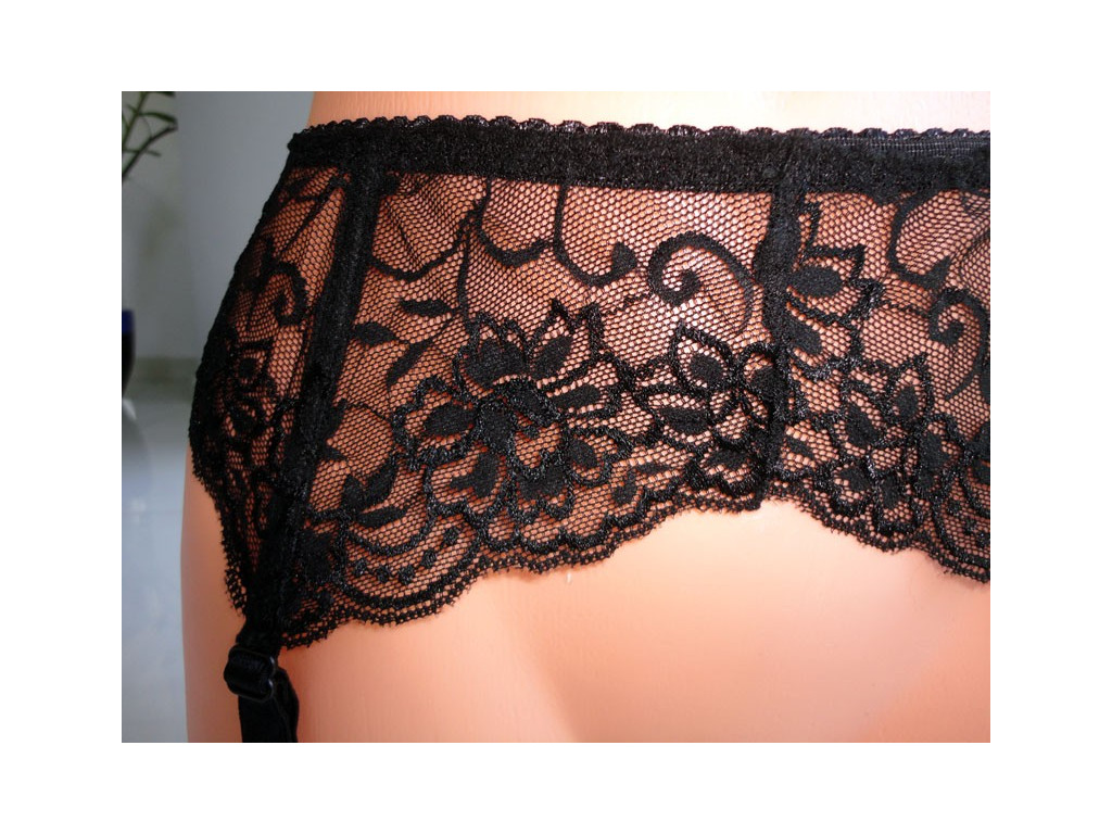 CINTURĂ LARGĂ DE DENTEL NEGRU - 4