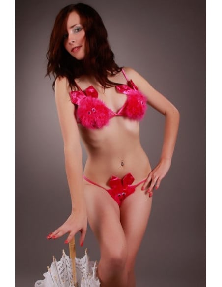 DÉGUISEMENT DE SOUS-VÊTEMENTS EN LAPIN ROUGE - 1
