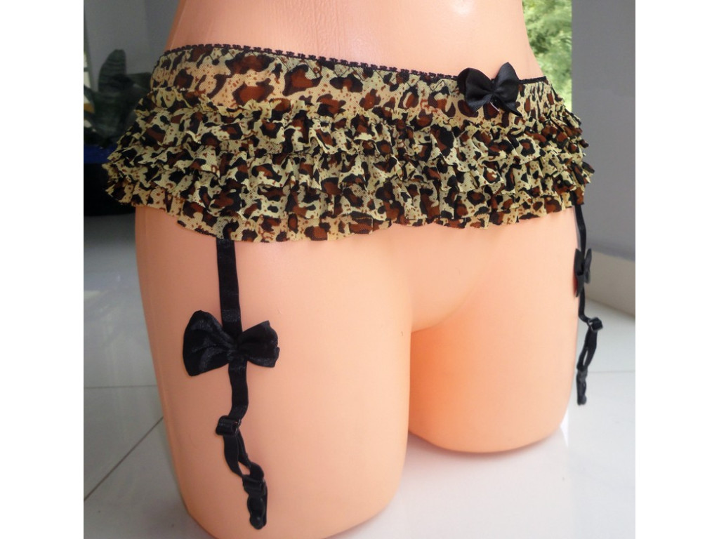 BROWN-BROWN-BLACK PANTYHOSE BELT - 1