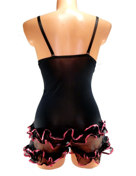 CHEMISE DE NUIT CORAIL NOIR - 3
