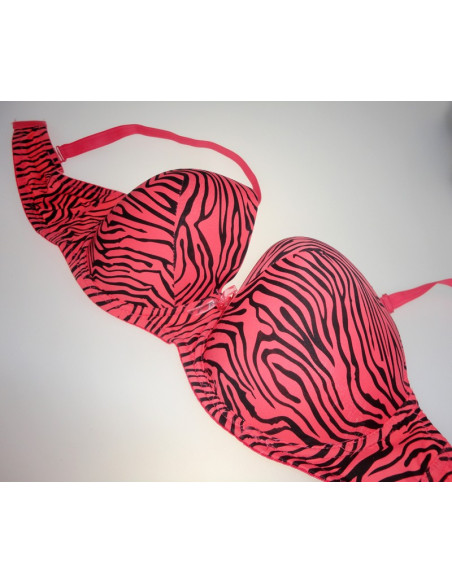 MODELOVÁ PODPRSENKA ZEBRA PINK - 2