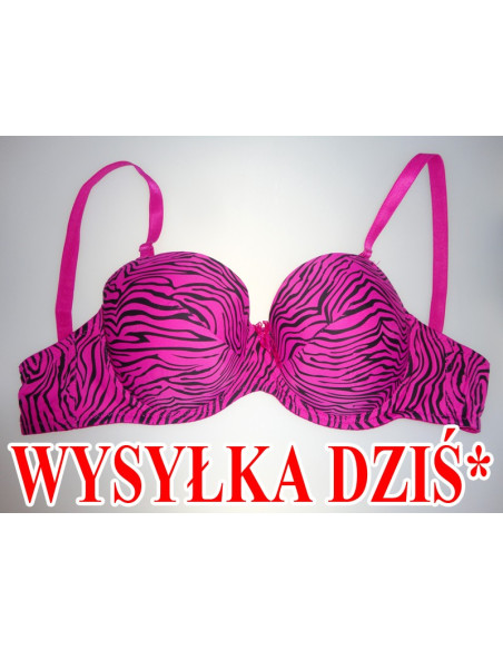 LIEMENĖLĖ SU PAMINKŠTINIMAIS ZEBRO ROŽINĖS SPALVOS - 1