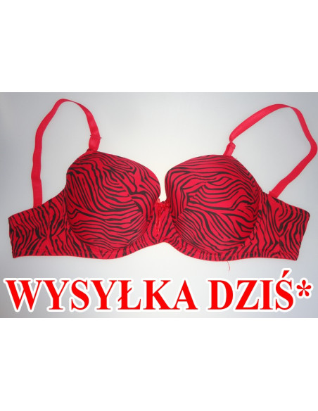 SUTIEN ÎNFRIGURAT CU ZEBRA ROȘIE - 1