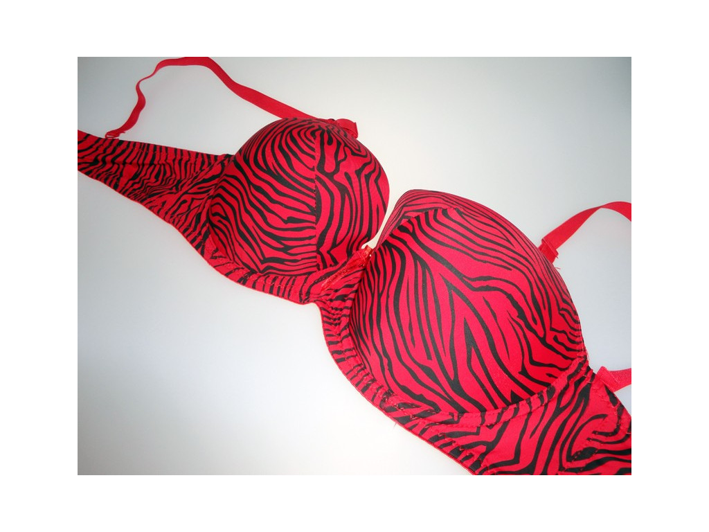 SUTIEN ÎNFRIGURAT CU ZEBRA ROȘIE - 2