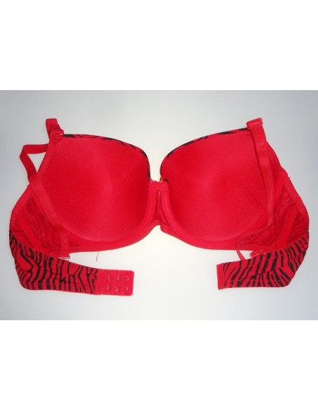 RED ZEBRA BRA STIFFENED BRA - 3