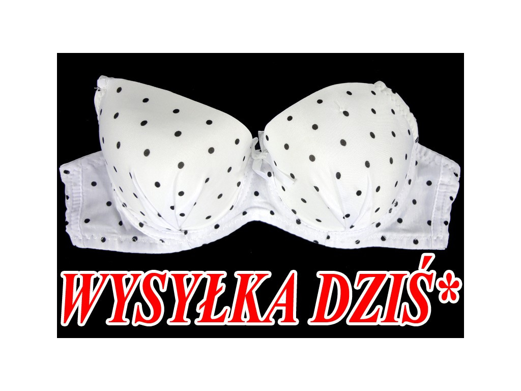BIUSTONOSZ MODELUJĄCY BIAŁY GROCHY CZARNE - 1