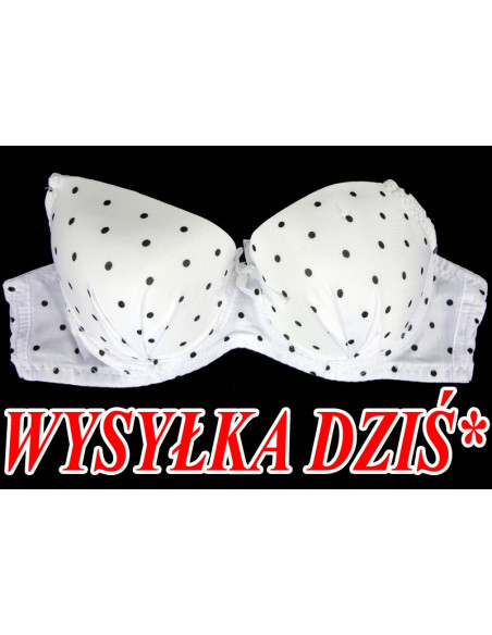 BIUSTONOSZ MODELUJĄCY BIAŁY GROCHY CZARNE - 1