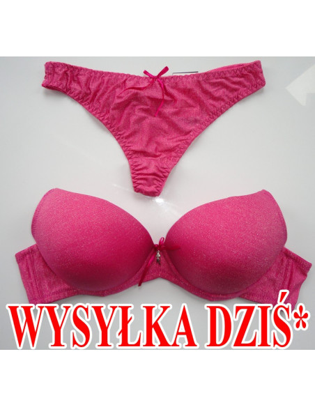 KOMPLET BIELIZNY BIAŁY GŁADKI BŁYSZCZĄCY