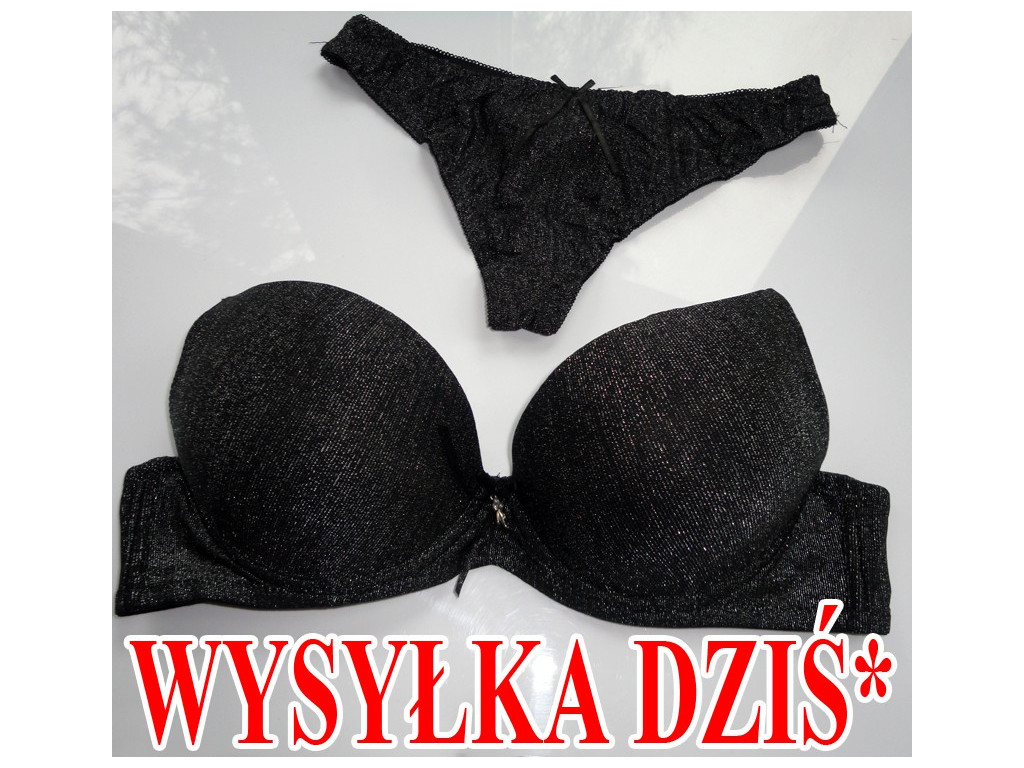 KOMPLET BIELIZNY BIAŁY GŁADKI BŁYSZCZĄCY