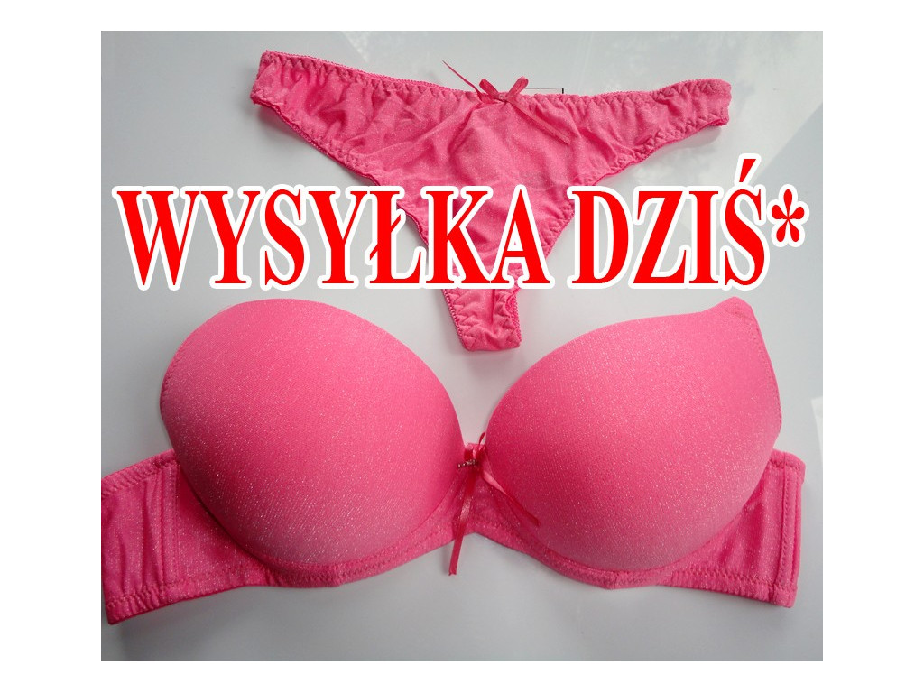 KOMPLET BIELIZNY BIAŁY GŁADKI BŁYSZCZĄCY