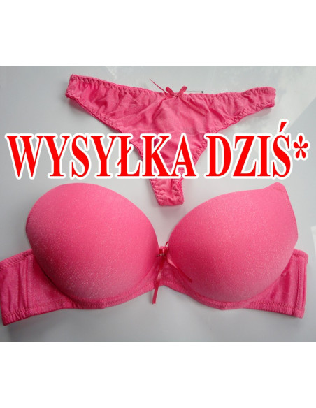 KOMPLET BIELIZNY BIAŁY GŁADKI BŁYSZCZĄCY