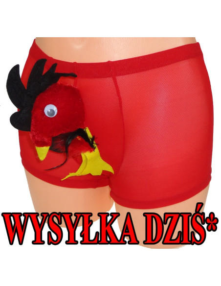 JUOKINGOS VYRIŠKOS BOKSININKO KELNAITĖS "GAIDYS" RAUDONOS SPALVOS - 1