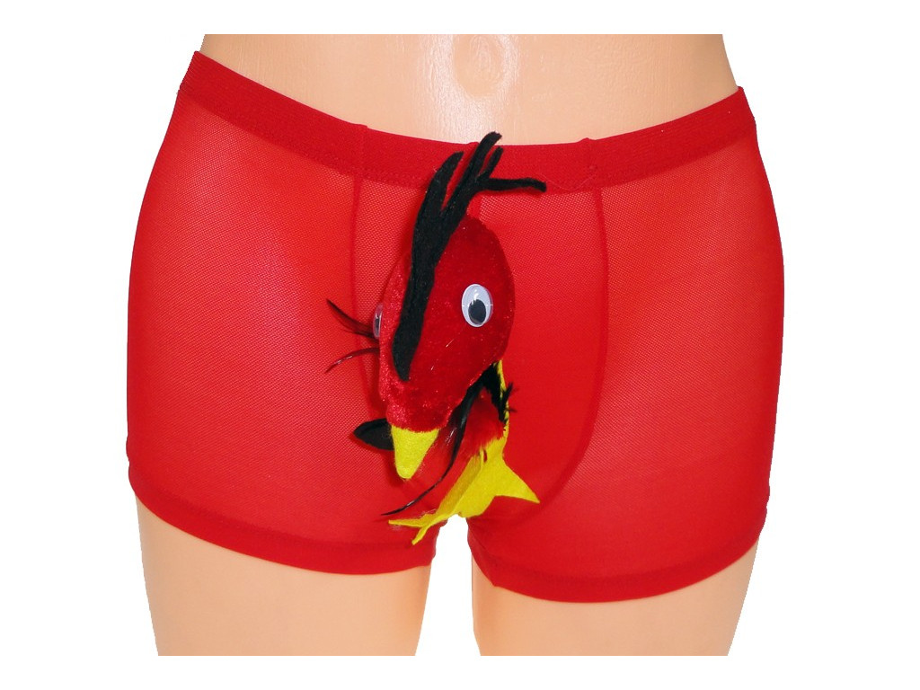 CULOTTE D'HOMME RIDICULE SUCEUR DE BITE ROUGE DE BOXEUR - 2