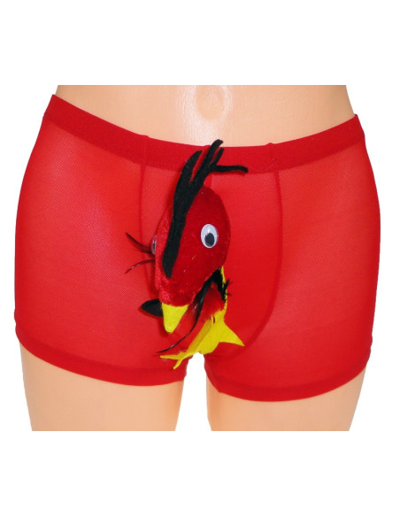 CULOTTE D'HOMME RIDICULE SUCEUR DE BITE ROUGE DE BOXEUR - 2