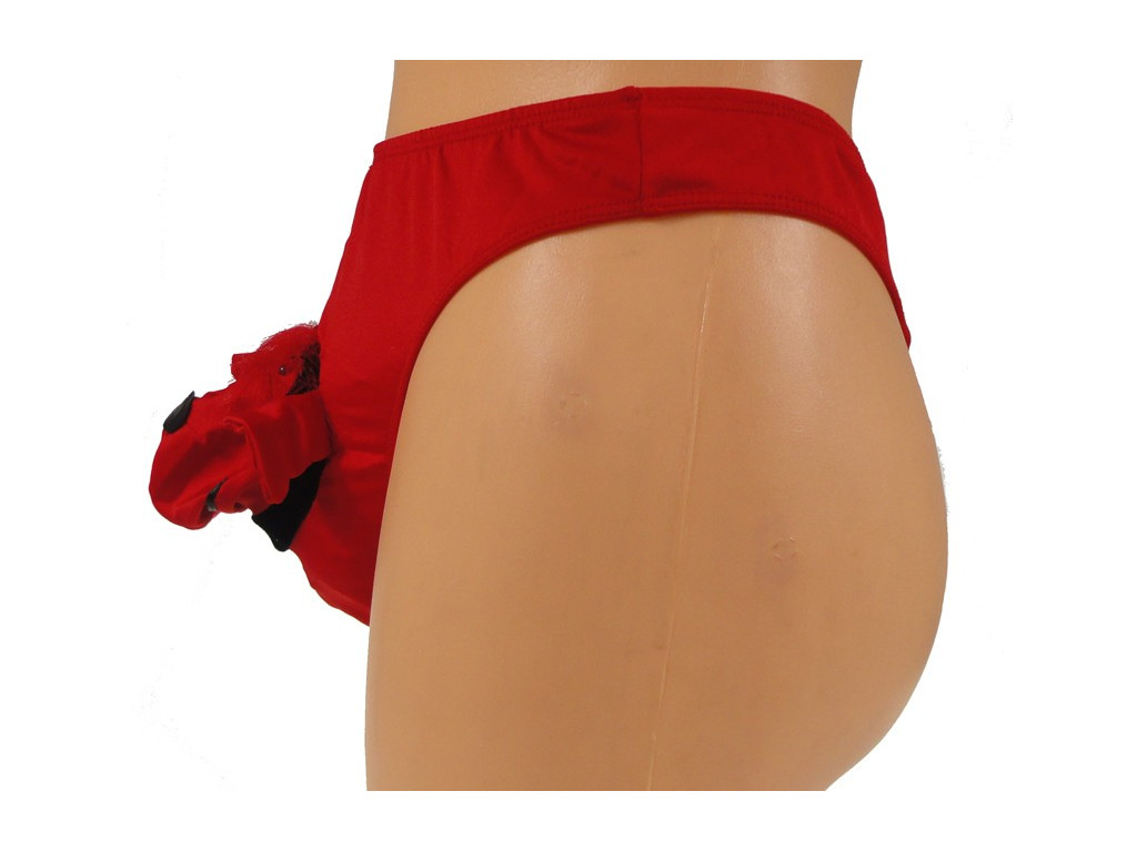 FUNNY MEN'S PANTIES PLUTO RED THONG - 3