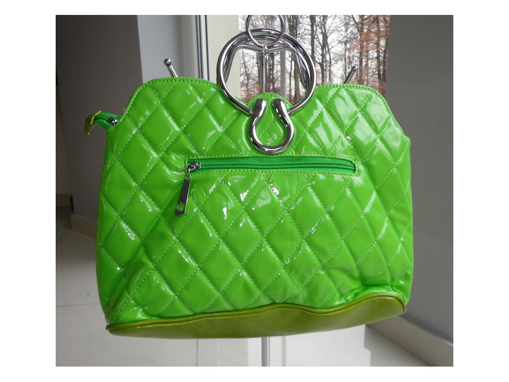 SAC NÉON VERT MATELASSÉ A4 À L'ÉPAULE - 3