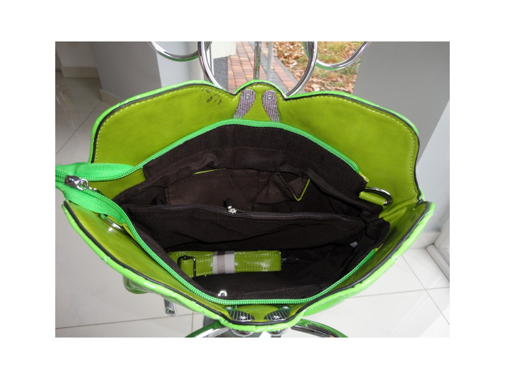 SAC NÉON VERT MATELASSÉ A4 À L'ÉPAULE - 4